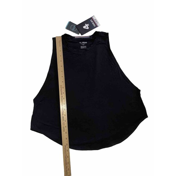 Fourlaps 4Laps Curve Tank -Muscle Tee Tank Top Activewear Black, Size M - Picture 2 of 7